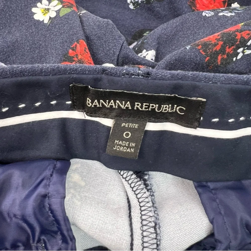Banana Republic pants flowers navy red Floral Skinny Jeans - Multicolor - Picture 10 of 12